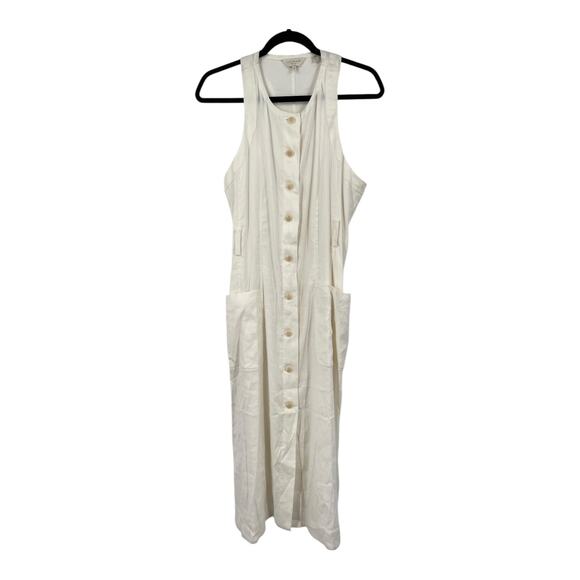 Ted Baker Dress Jancita linen blend sleeveless midi size 3 (US 8) - Picture 2 of 8